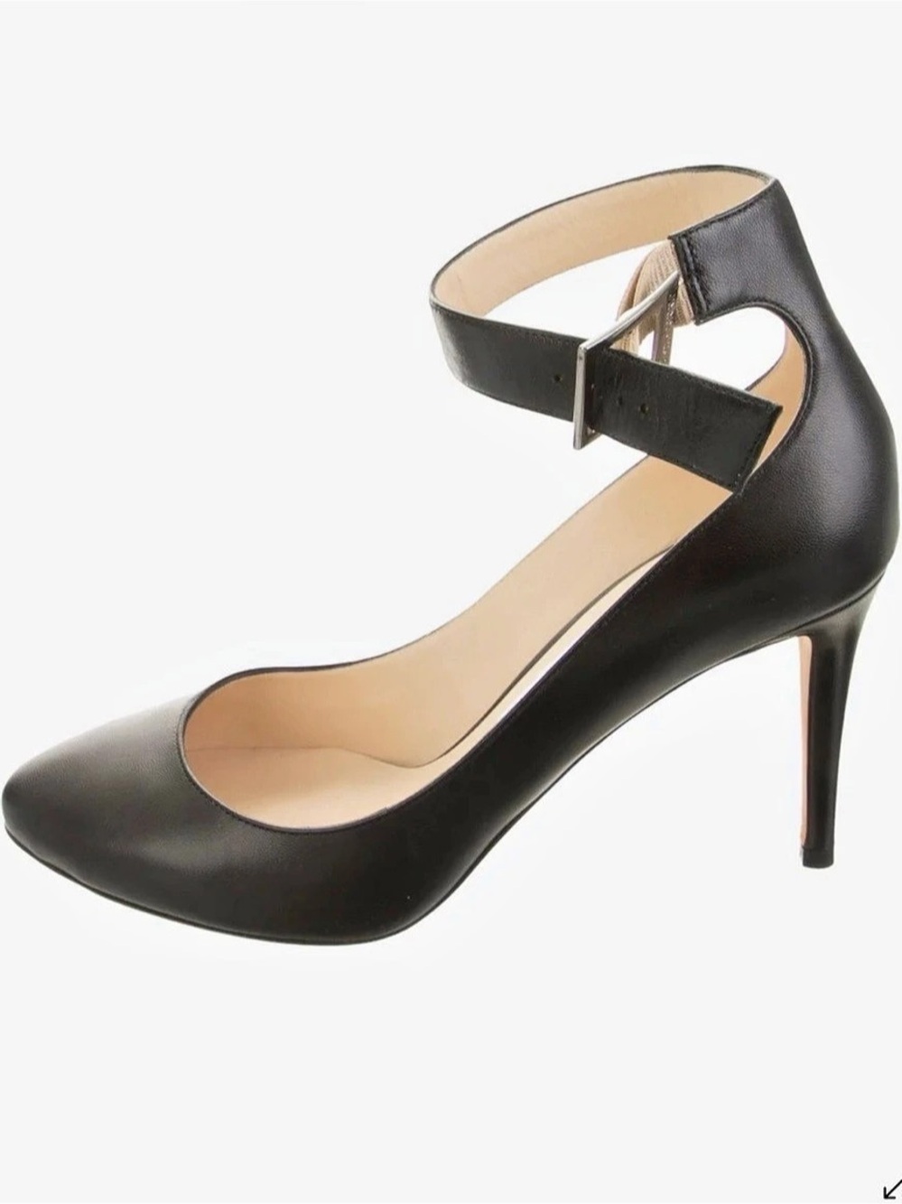 Jimmy Choo Pointed Toe Ankle Strap Heels Black EU 381⁄2